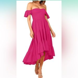 🩷 Summer Boho Off Shoulder Dress